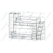 Двоярусне ліжко Берген Fmebel