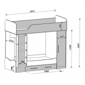 Двоярусне ліжко Турін Fmebel