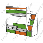 Двоярусне ліжко Бергамо Fmebel