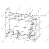 Двоярусне ліжко Бергамо Fmebel