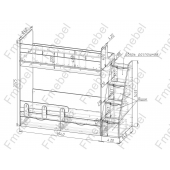 Двухъярусная кровать Бергамо Fmebel 