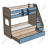 Двоярусне ліжко з додатковим спальним місцем Цюріх Fmebel