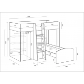 Двоярусне ліжко Невада Fmebel 90x200