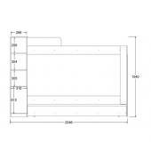 Двоярусне ліжко з додатковим спальним місцем Рочестер Fmebel 80x190