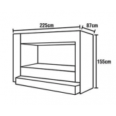 Двоярусне ліжко з додатковим спальним місцем Рочестер Fmebel 80x190