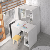 Двухъярусная кровать со шкафом и столом Ла-Пас Fmebel 90x200