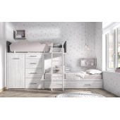 Двухъярусная кровать со шкафом Мехико Fmebel 90x200