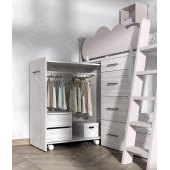 Двухъярусная кровать со шкафом Мехико Fmebel 90x200