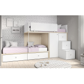 Двухъярусная кровать со шкафом Вестланд Fmebel 90x200