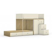 Двухъярусная кровать со шкафом Вестланд Fmebel 90x200