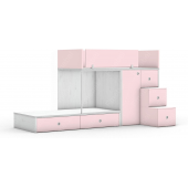 Двухъярусная кровать со шкафом Вестланд Fmebel 90x200