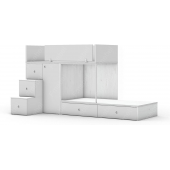 Двухъярусная кровать со шкафом Вестланд Fmebel 90x200