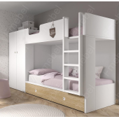 Двухъярусная кровать со шкафом Танзания Fmebel 90x200