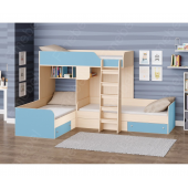 Двухъярусная трехместная кровать Луксор Fmebel 80x190