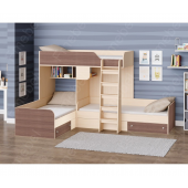 Двухъярусная трехместная кровать Луксор Fmebel 80x190