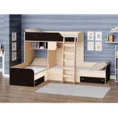 Двухъярусная трехместная кровать Луксор Fmebel 80x190