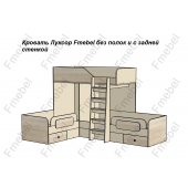 Двухъярусная трехместная кровать Луксор Fmebel 80x190