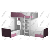 Двухъярусная трехместная кровать Луксор Fmebel 80x190