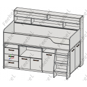Кровать-чердак Атланта Fmebel 80х190