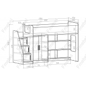 Кровать-чердак Киев Fmebel 80х190