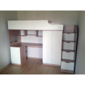 Кровать-чердак со столом Инсбрук Fmebel