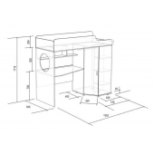 Кровать-чердак Рим Fmebel 80х180