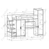 Кровать-чердак Сиэтл Fmebel 80х190