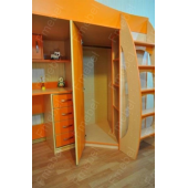 Кровать-чердак со столом Рейкьявик Fmebel