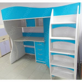 Кровать-чердак со столом Рейкьявик Fmebel