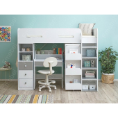 Кровать-чердак со столом Орландо Fmebel 80х190