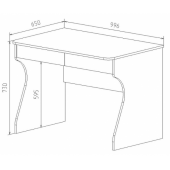 Кровать-чердак со столом Миннесота Fmebel 80x200