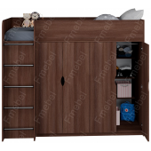 Кровать-чердак со шкафом Вермонт Fmebel 90x200