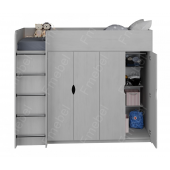 Кровать-чердак со шкафом Вермонт Fmebel 90x200