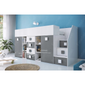 Кровать-чердак со шкафом Висконсин Fmebel 90x200