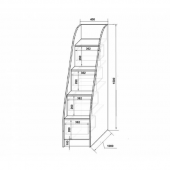 Кровать-чердак со столом Квинсленд Fmebel 80x190