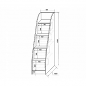 Ліжко-горище зі столом Квінсленд Fmebel 80x190