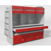 Кровать-чердак со столом Дортмунд Fmebel 70x190