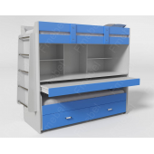 Кровать-чердак со столом Дортмунд Fmebel 70x190