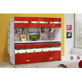 Кровать-чердак со столом Дортмунд Fmebel 70x190
