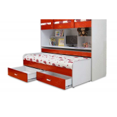 Кровать-чердак со столом Дортмунд Fmebel 70x190