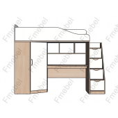 Ліжко-горище зі столом Мідленд Fmebel 80x190