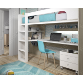 Кровать-чердак со столом Касабланка Fmebel 90x200