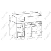 Кровать-чердак Франкфурт Fmebel 70х160