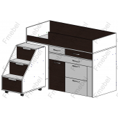 Кровать-чердак Франкфурт Fmebel 70х160