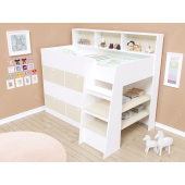 Кровать-чердак со шкафом Иллинойс Fmebel 80x190