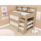 Кровать-чердак со шкафом Иллинойс Fmebel 80x190