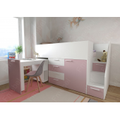 Кровать-чердак со шкафом Висконсин-2 Fmebel 90x200