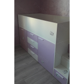 Кровать-чердак со шкафом Висконсин-2 Fmebel 90x200