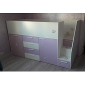 Кровать-чердак со шкафом Висконсин-2 Fmebel 90x200