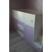 Кровать-чердак со шкафом Висконсин-2 Fmebel 90x200